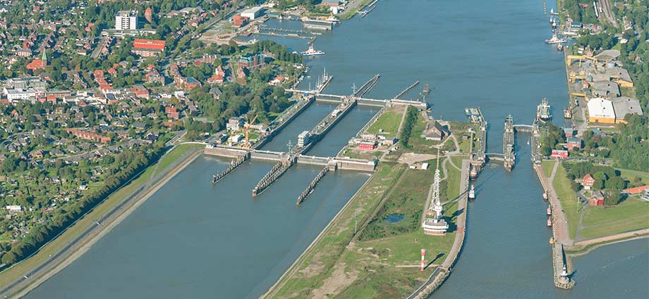 Schleusen am Nord-Ostsee-Kanal